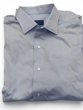 NWOT David Donahue light blue cotton dress shirt Size M